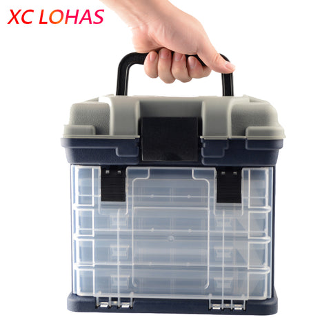 5 Layer PP+ABS Big Fishing Tackle Box High Quality Plastic Handle Fishing Box