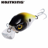 fishing wobblers 3D eyes Crank fishing lure 1pc fishing bait 50mm 7.2g hard lure with double VMC hooks
