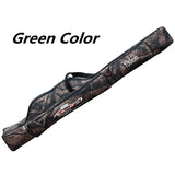 Waterproof Fishing Rod Bag Carrier 130cm 2-Layer Oxford Folding Fishing Pole Storage Bag Case Fishing Gear Organizer