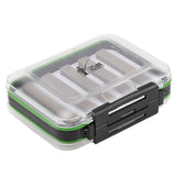 MAXWAY Fishing Lure Box 126*94*45mm Double Face Visible Plastic Waterproof Box Fishing Tackle Box