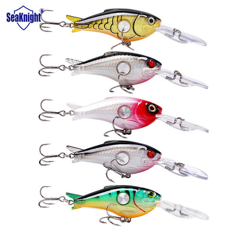 5Pcs/lot SeaKnight 55mm 10g Hard Fishing Lures Crankbait 1.8-3.9M Floating Wobblers