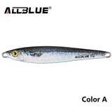 ALLBLUE Metal Jigging Spoon 35g 3D Print Laser Artificial Bait Boat Fishing Jig Lures Super Hard Lead Fish Fishing Lures