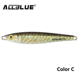 ALLBLUE Metal Jigging Spoon 35g 3D Print Laser Artificial Bait Boat Fishing Jig Lures Super Hard Lead Fish Fishing Lures