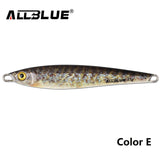 ALLBLUE Metal Jigging Spoon 35g 3D Print Laser Artificial Bait Boat Fishing Jig Lures Super Hard Lead Fish Fishing Lures
