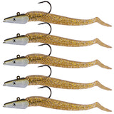 Jig Head Soft Lure PVC 11cm 22g 5 Colors Simulation 3D Artificial Bait Sinking Carp Fishing Lure