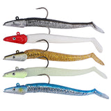 Jig Head Soft Lure PVC 11cm 22g 5 Colors Simulation 3D Artificial Bait Sinking Carp Fishing Lure