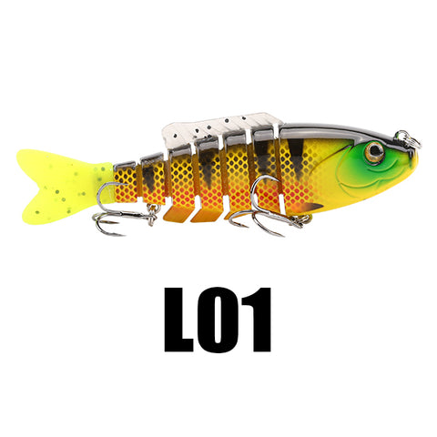 Fishing Lure 1PC 19g 80mm Sinking Lure Multi Sections 7 Segments Bionic Jointed Bait Sea Fishing Tackle