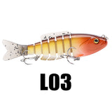 Fishing Lure 1PC 19g 80mm Sinking Lure Multi Sections 7 Segments Bionic Jointed Bait Sea Fishing Tackle