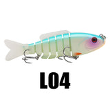 Fishing Lure 1PC 19g 80mm Sinking Lure Multi Sections 7 Segments Bionic Jointed Bait Sea Fishing Tackle