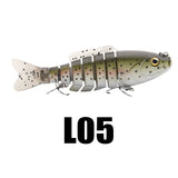 Fishing Lure 1PC 19g 80mm Sinking Lure Multi Sections 7 Segments Bionic Jointed Bait Sea Fishing Tackle