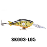 SK003 Crankbait Fishing Lure 1PC 55mm 10g 1.8-3.9M Hard Bait Wobbler