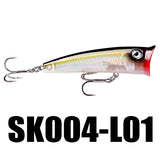 SK004 5PCS Popper Fishing Lure 70mm 11g Topwater Wobbler Floating Lure