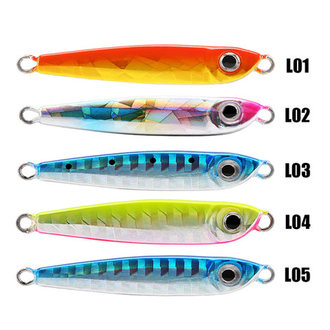 SK302 Metal Jigging Fishing Lure Set 5Pcs/lot 8g 50mm Mini Jig Hard Bait