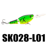 SK028 2 Section Joint Bait Crankbait 1PC 70mm 13.5g 0~1.5M