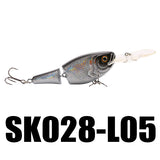 SK028 2 Section Joint Bait Crankbait 1PC 70mm 13.5g 0~1.5M