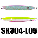 SK304 150g 168mm Ocean Boat Fishing Jig 5PCS Jigging Fishing Lure Hard Bait 3D Eyes