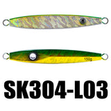 SK304 150g 168mm Ocean Boat Fishing Jig 5PCS Jigging Fishing Lure Hard Bait 3D Eyes