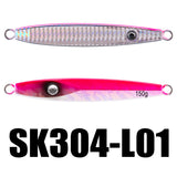 SK304 150g 168mm Ocean Boat Fishing Jig 5PCS Jigging Fishing Lure Hard Bait 3D Eyes