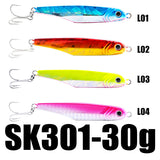 SK301 30g/40g/50g/60g/80g/100g Jigging Lures 4PCS Hard Bait Metal Jig Fishing Lure