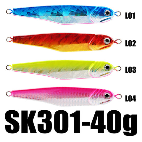SK301 30g/40g/50g/60g/80g/100g Jigging Lures 4PCS Hard Bait Metal Jig Fishing Lure