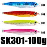 SK301 30g/40g/50g/60g/80g/100g Jigging Lures 4PCS Hard Bait Metal Jig Fishing Lure