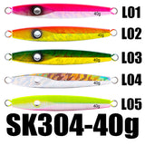 SK304 40g/60g/80g/100g/150g Jigging Lure 5PCS Metal Jig Fishing Lure