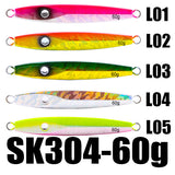SK304 40g/60g/80g/100g/150g Jigging Lure 5PCS Metal Jig Fishing Lure
