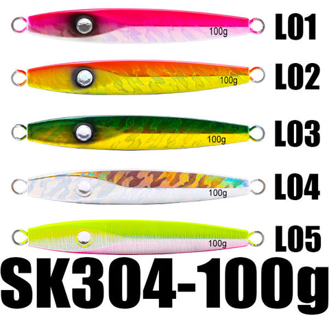 SK304 40g/60g/80g/100g/150g Jigging Lure 5PCS Metal Jig Fishing Lure