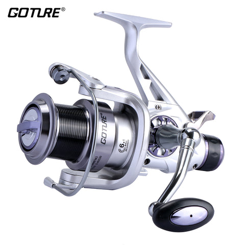 Shark-Carp Fishing Reels Metal Spool 5000/6000 6BB 5.2:1 Max Drag 8kg Double Brake Carp