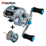 Premier Baitcasting Reel Extra Lightweight Spool 7BB 6.5: 1 179g Right or Left Hand Bait Casting Fishing Reel