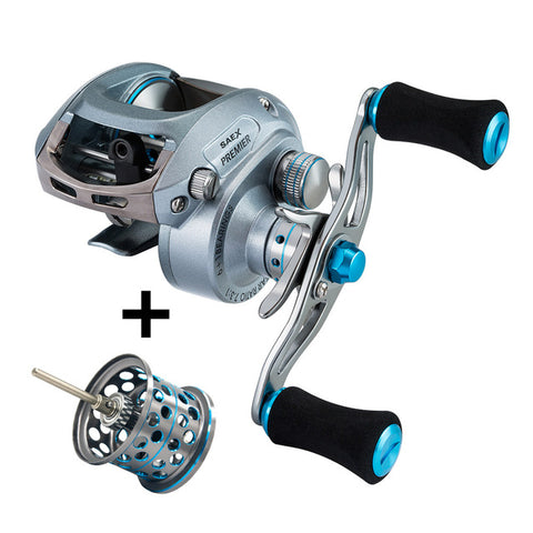 Premier Baitcasting Reel Extra Lightweight Spool 7BB 6.5: 1 179g Right or Left Hand Bait Casting Fishing Reel