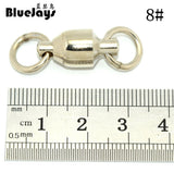 BlueJays 10pcs big pull 100kg-230kg Ball Bearing Swivel Solid Rings Sea Ocean Word Shape Stainless Steel Fishing Hook Connectors