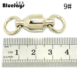 BlueJays 10pcs big pull 100kg-230kg Ball Bearing Swivel Solid Rings Sea Ocean Word Shape Stainless Steel Fishing Hook Connectors
