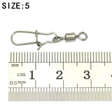 BlueJays 200pcs/lot Stainless Rolling Swivel With Nice Snap MS+ZQ Hooks Lure Connector Sea Rock Fishing Swivels Snaps Tackle