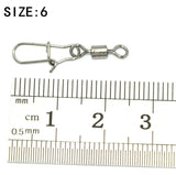 BlueJays 200pcs/lot Stainless Rolling Swivel With Nice Snap MS+ZQ Hooks Lure Connector Sea Rock Fishing Swivels Snaps Tackle