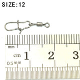 BlueJays 200pcs/lot Stainless Rolling Swivel With Nice Snap MS+ZQ Hooks Lure Connector Sea Rock Fishing Swivels Snaps Tackle