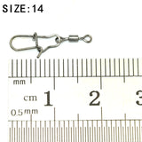 BlueJays 200pcs/lot Stainless Rolling Swivel With Nice Snap MS+ZQ Hooks Lure Connector Sea Rock Fishing Swivels Snaps Tackle
