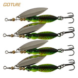 4pcs/lot Spinner Bait Fishing Lures Trout Metal Spoon Artificial Bait Fishing Tackle 15g/9cm