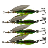 4pcs/lot Spinner Bait Fishing Lures Trout Metal Spoon Artificial Bait Fishing Tackle 15g/9cm