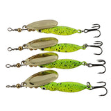 4pcs/lot Spinner Bait Fishing Lures Trout Metal Spoon Artificial Bait Fishing Tackle 15g/9cm