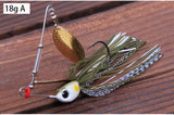1pcs Trulinoya brand 12g/18g Spinner Bait with Brass Fishing Spoon Lure Metal