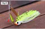 1pcs Trulinoya brand 12g/18g Spinner Bait with Brass Fishing Spoon Lure Metal