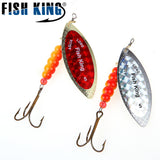 Brand 1PC 1# 2# 3# 4# 5# Willow shaped Mepps Spinner Bait Fishing Lure Bass Hard Baits Spoon With Treble Hook Tackle