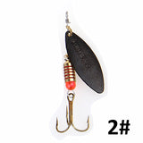 Brand 1PC 1# 2# 3# 4# 5# Willow shaped Mepps Spinner Bait Fishing Lure Bass Hard Baits Spoon With Treble Hook Tackle