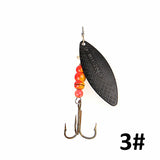 Brand 1PC 1# 2# 3# 4# 5# Willow shaped Mepps Spinner Bait Fishing Lure Bass Hard Baits Spoon With Treble Hook Tackle