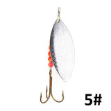 Brand 1PC 1# 2# 3# 4# 5# Willow shaped Mepps Spinner Bait Fishing Lure Bass Hard Baits Spoon With Treble Hook Tackle