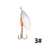 Brand 1PC 1# 2# 3# 4# 5# Willow shaped Mepps Spinner Bait Fishing Lure Bass Hard Baits Spoon With Treble Hook Tackle