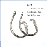 25pcs Sea Fishing Hook Circle hook  assist hook Game fishing hook Stainless steel No Rust
