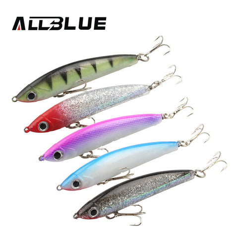 ALLBLUE 5pcs Simulation Fishing Lure 80mm/14g  Sinking Artificial Bait Shad Minnow 3D Eye Wobbler Bass Lure Fishing Tackle peche