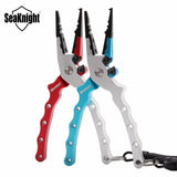 SK004 Aluminum Alloy Fishing Pliers+Retention Rope 80g 17cm Hook Remover Line Cutter Multifunctional Fishing Tools